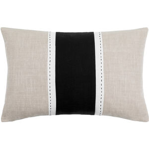 Ritzy 20 X 13 inch Black/White Lumbar Pillow