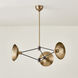 Axel 3 Light 36 inch Patina Brass/Soft Black Chandelier Ceiling Light