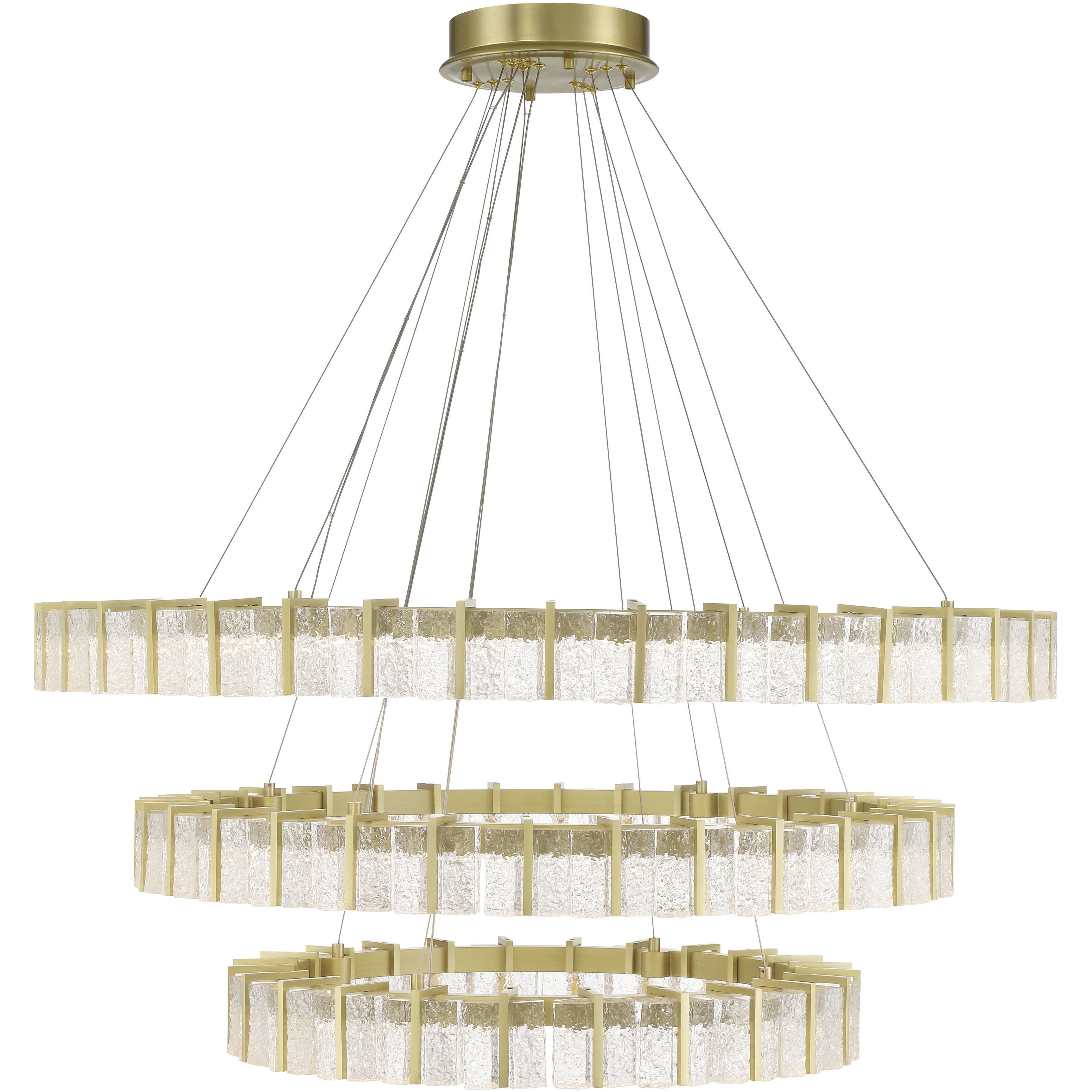 Sevryn LED 44.5 inch Soft Brass Chandelier Ceiling Light