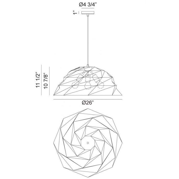 Riku 3 Light 26 inch White Pendant Ceiling Light