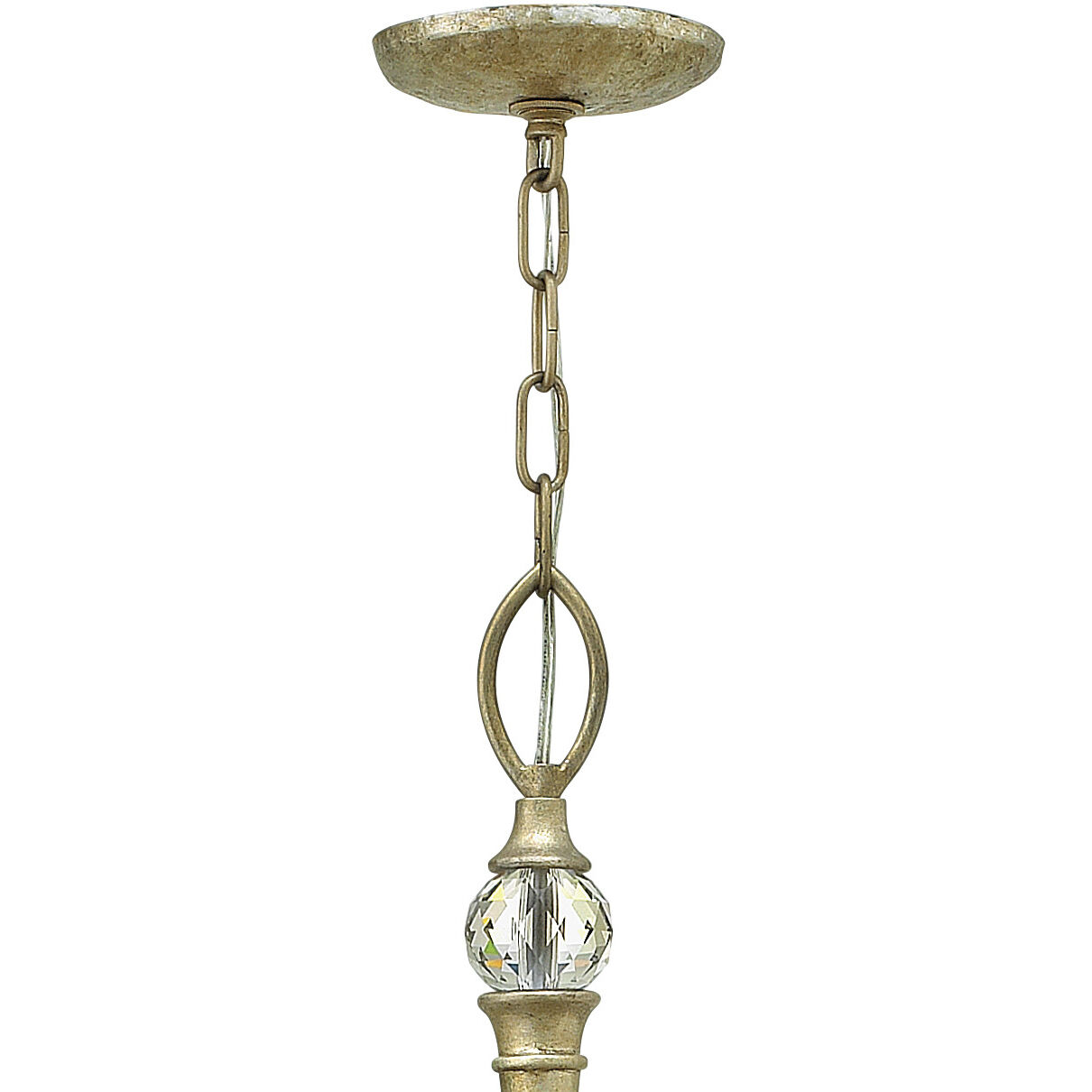 Eve LED 33.5 inch Champagne Gold Chandelier Ceiling Light