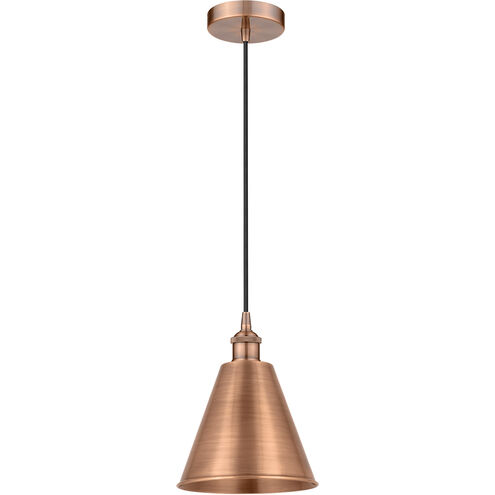 Edison Cone 1 Light 8 inch Antique Copper Mini Pendant Ceiling Light