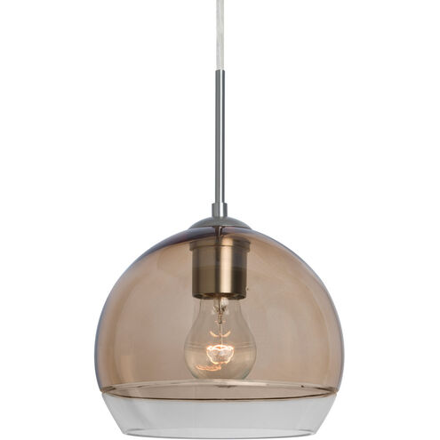 Ally 1 Light Satin Nickel Pendant Ceiling Light