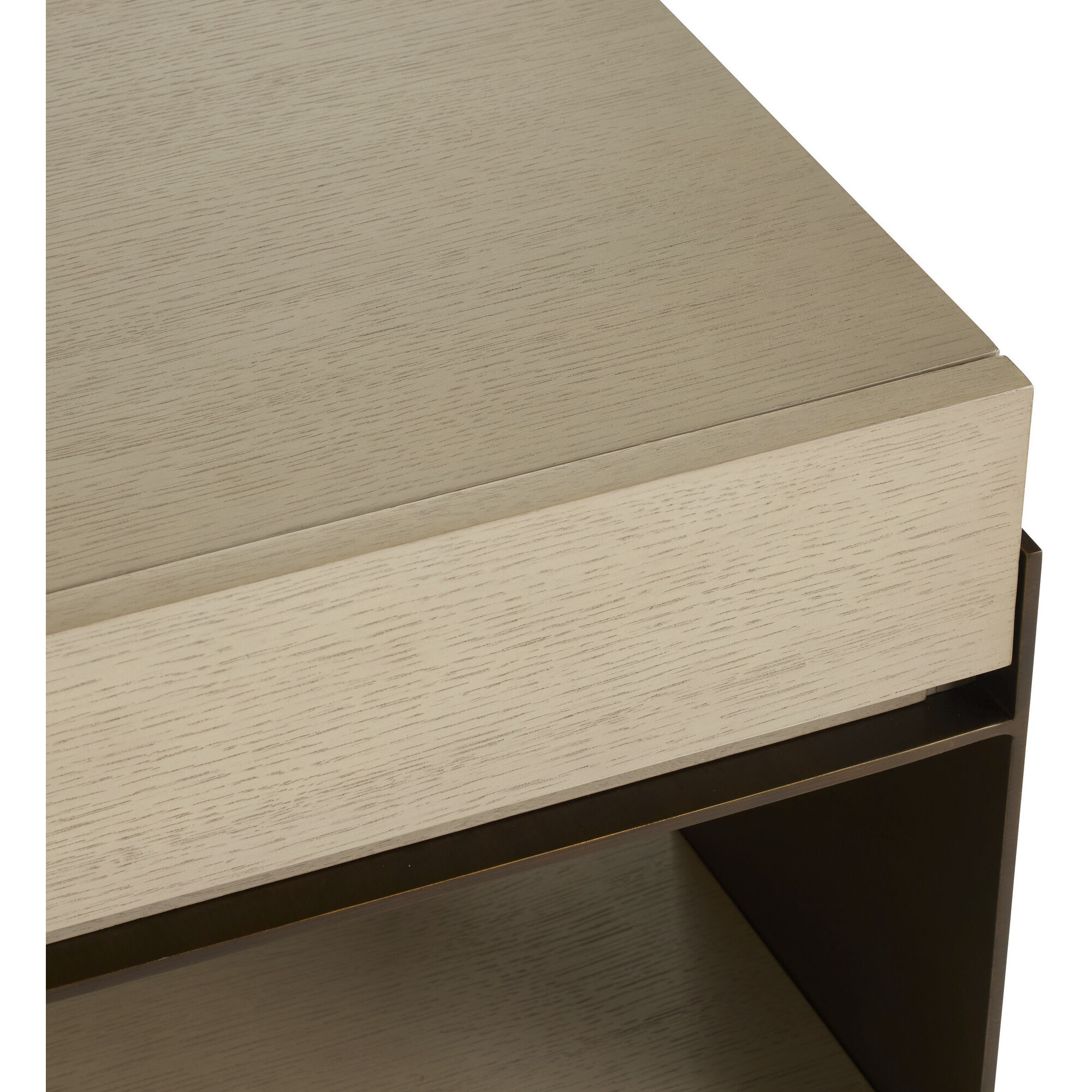 Norwich 30 X 26.5 inch Smoke and Vintage Brass Side Table