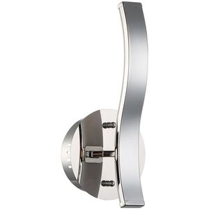 Wave LED 5.5 inch Chrome Wall Sconce Wall Light