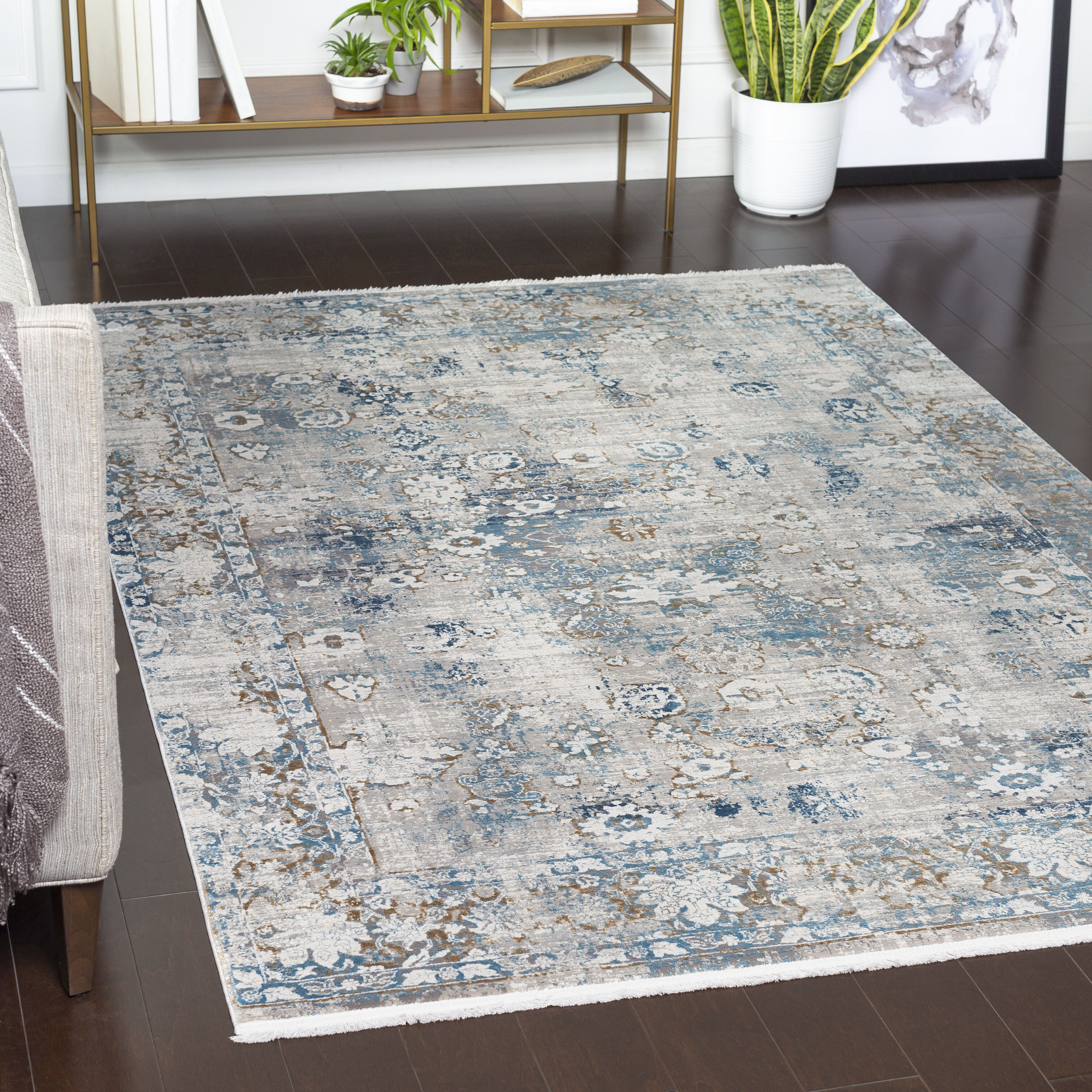 Comfort 156 X 114 inch Sky Blue Rug, Rectangle
