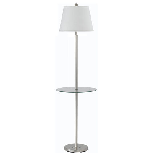 Andros 60 inch 150 watt Brushed Steel Floor Lamp Portable Light, with Tray