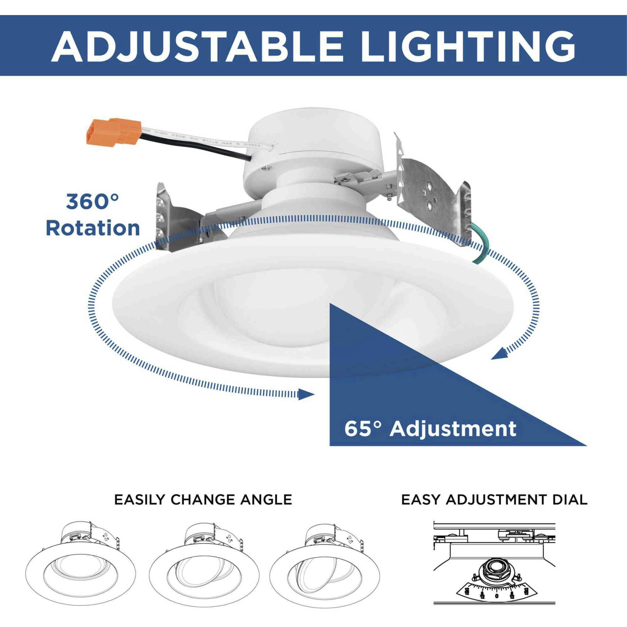 Intrinsic Satin White Recessed Trim, Progress LED
