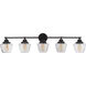 Neighborhood Essex 5 Light 48 inch Flat Black Vanity Light Wall Light, Neighborhood Collection