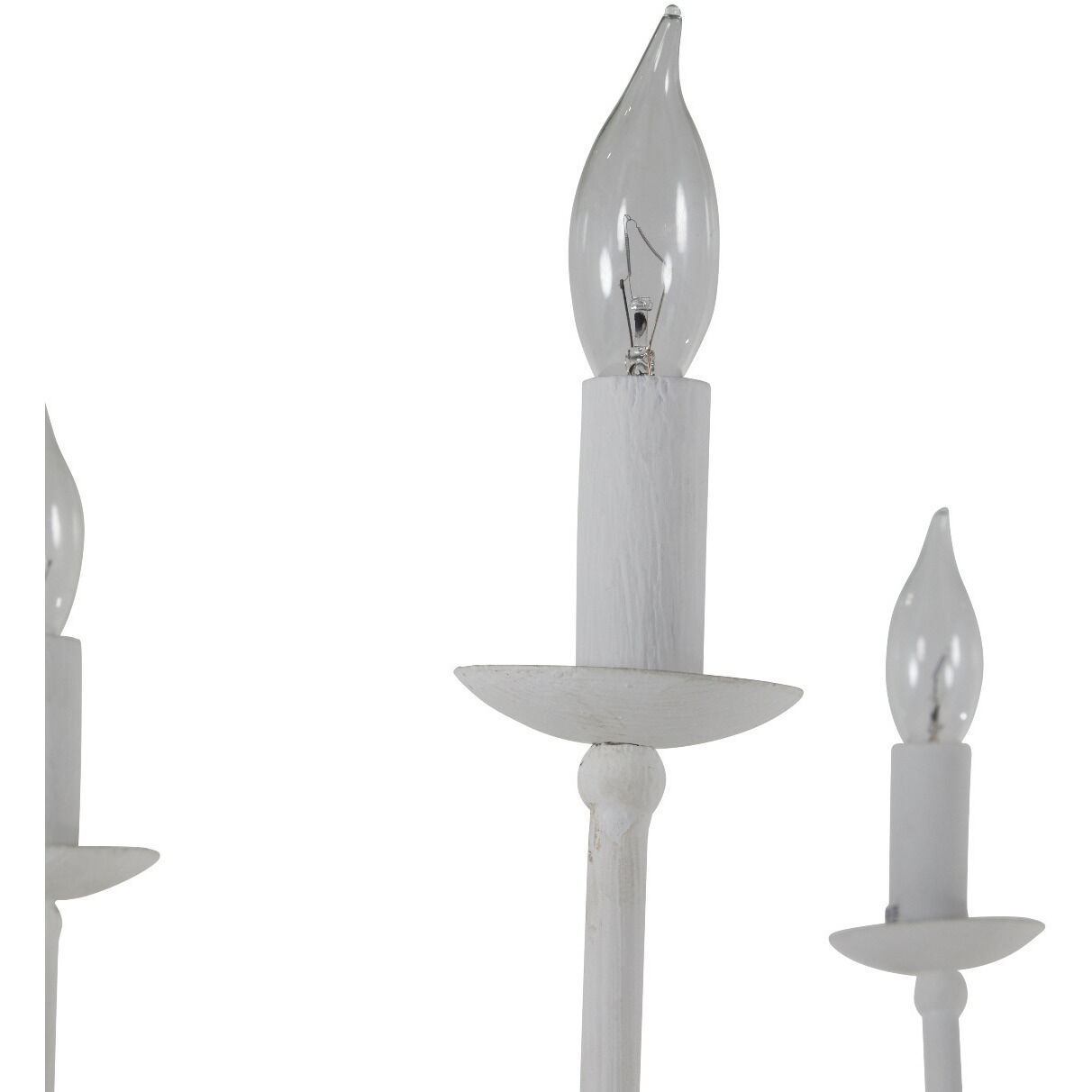 Lilly 8 Light 42 inch Plaster White Chandelier Ceiling Light