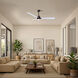 Atlas Alessandra-LK 56 inch Textured Bronze with Matte White Blades Indoor/Outdoor Ceiling Fan