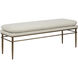 Paredes Natural and Dark Antique Brushed Brass Bench