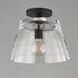 Hudson 1 Light 12 inch Black Single Pendant Ceiling Light in Clear