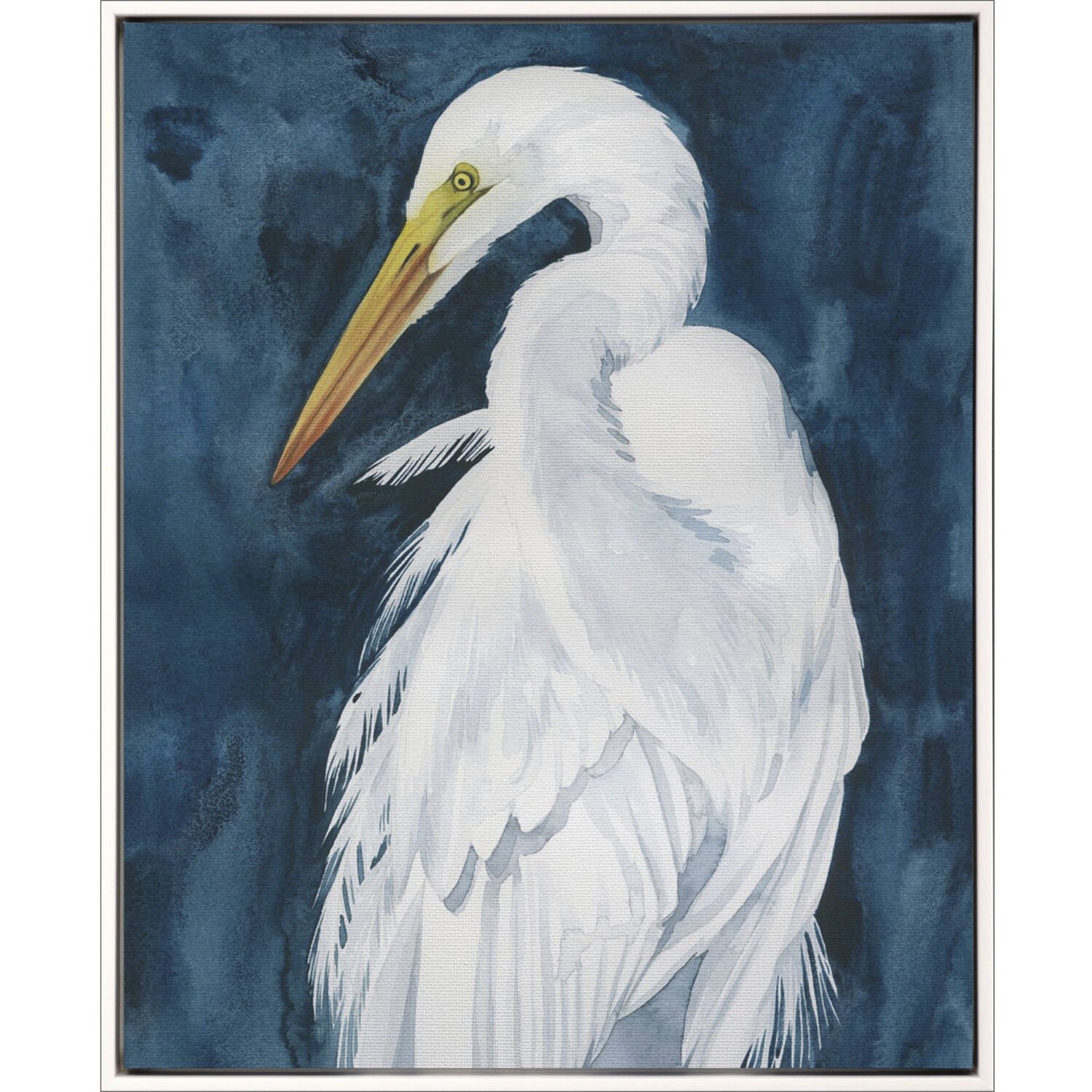 Midnight Hunter Blue and White Canvas