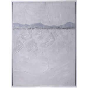 Silky Horizon White and Grey Multi-Color-Acrylic Accents Wall Art