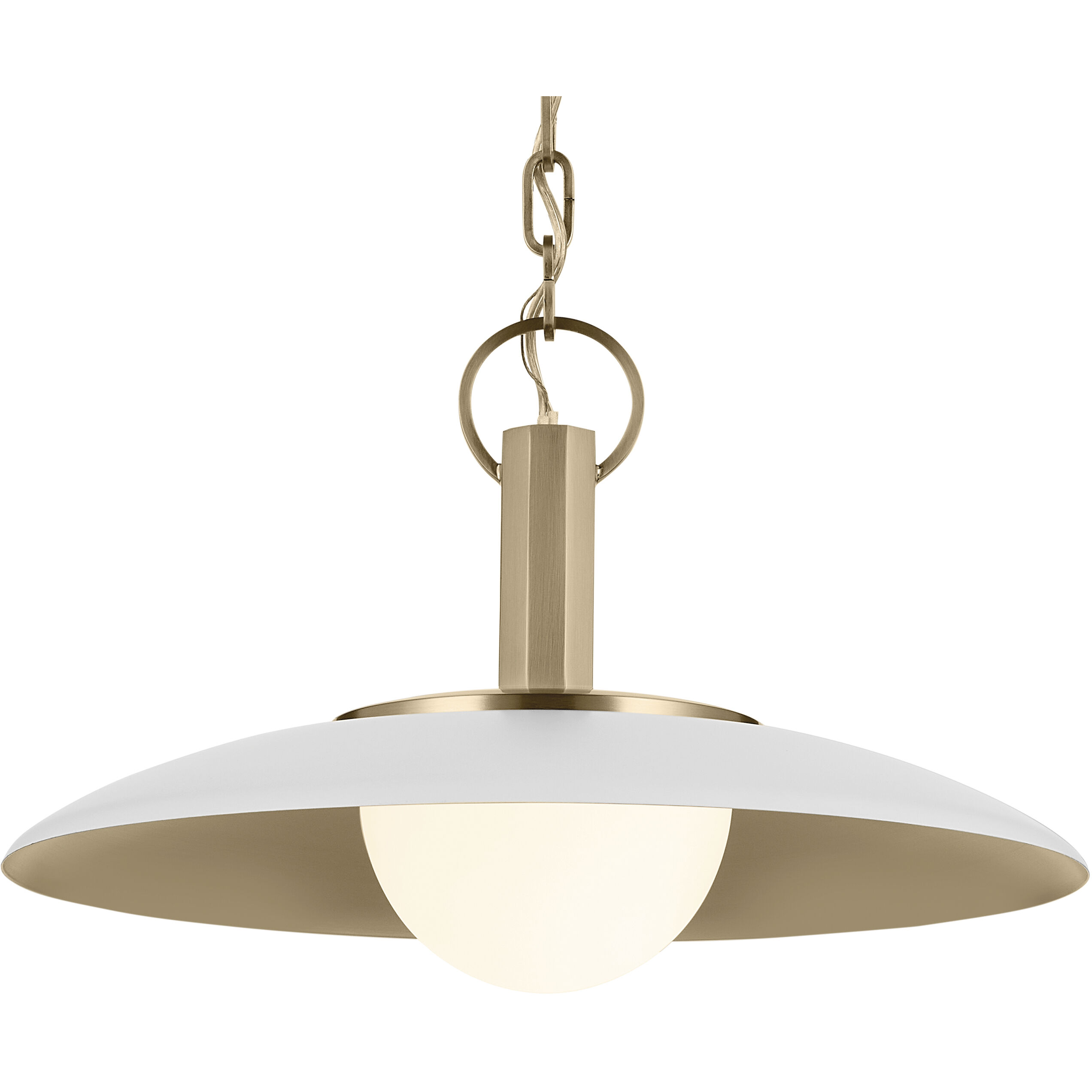 Kurio 1 Light White Pendant Ceiling Light