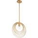 Doral 1 Light 14 inch Renaissance Gold Mini Pendant Ceiling Light