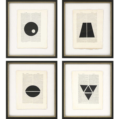 Geometrics Black and Beige and Neutral Framed Art