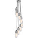 Thomas O'Brien Junio LED 9.5 inch Polished Nickel Pendant Ceiling Light in Frosted Glass