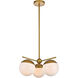 Eclipse 3 Light 21 inch Brass Pendant Ceiling Light