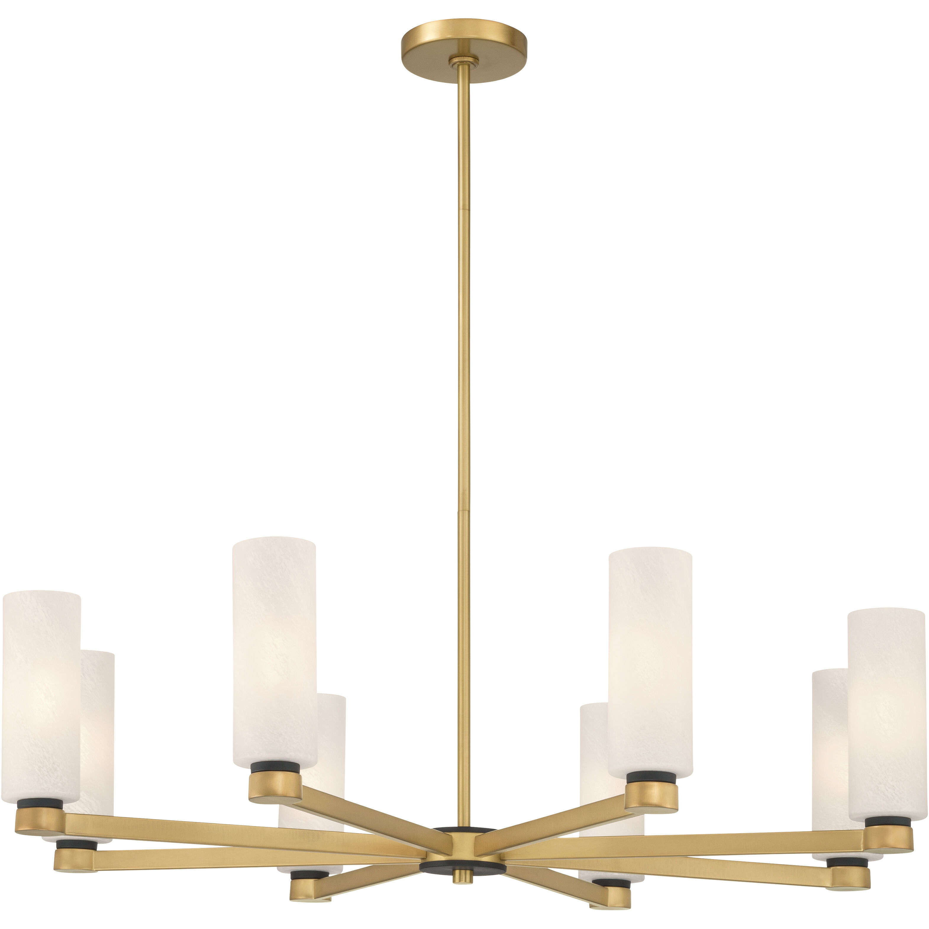 Wexmere 8 Light 35 inch Legacy Brass and Dark Matte Black Chandelier Ceiling Light