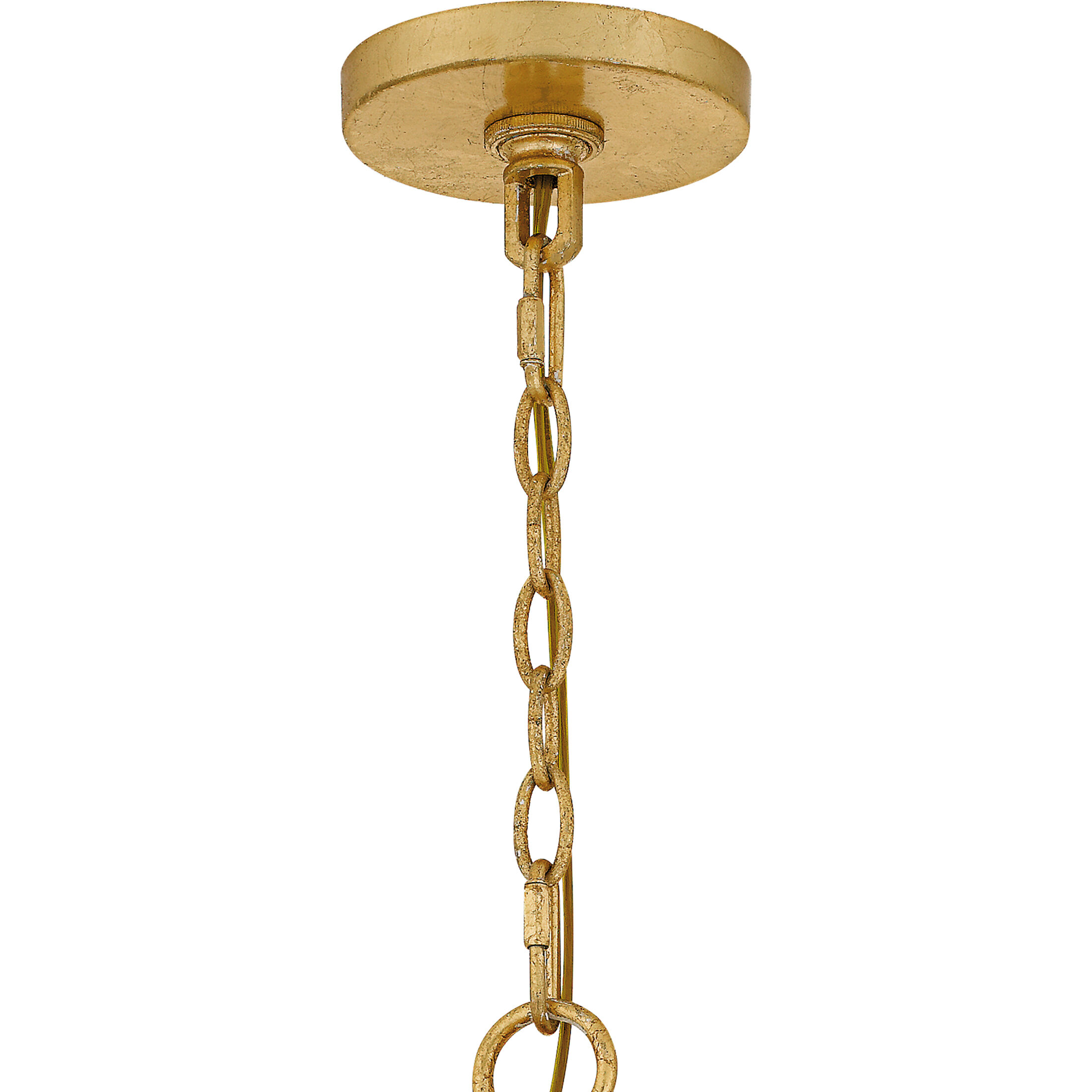 Lilestone 7 Light 28 inch Gold Leaf Pendant Ceiling Light, Large