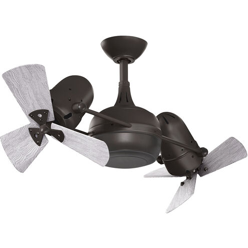 Atlas Dagny 38 inch Textured Bronze with Barnwood Tone Blades Ceiling Fan in Barn Wood