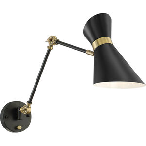 Jared 1 Light 7 inch Black Wall Sconce Wall Light