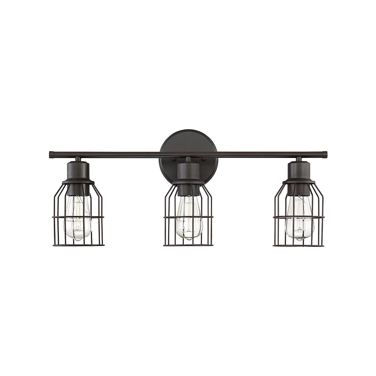 Industrial 3 Light 24 inch Oil Rubbed Bronze Bathroom Vanity Light Wall Light
