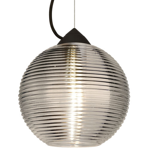 Kristall 8 LED Black Cord Pendant Ceiling Light