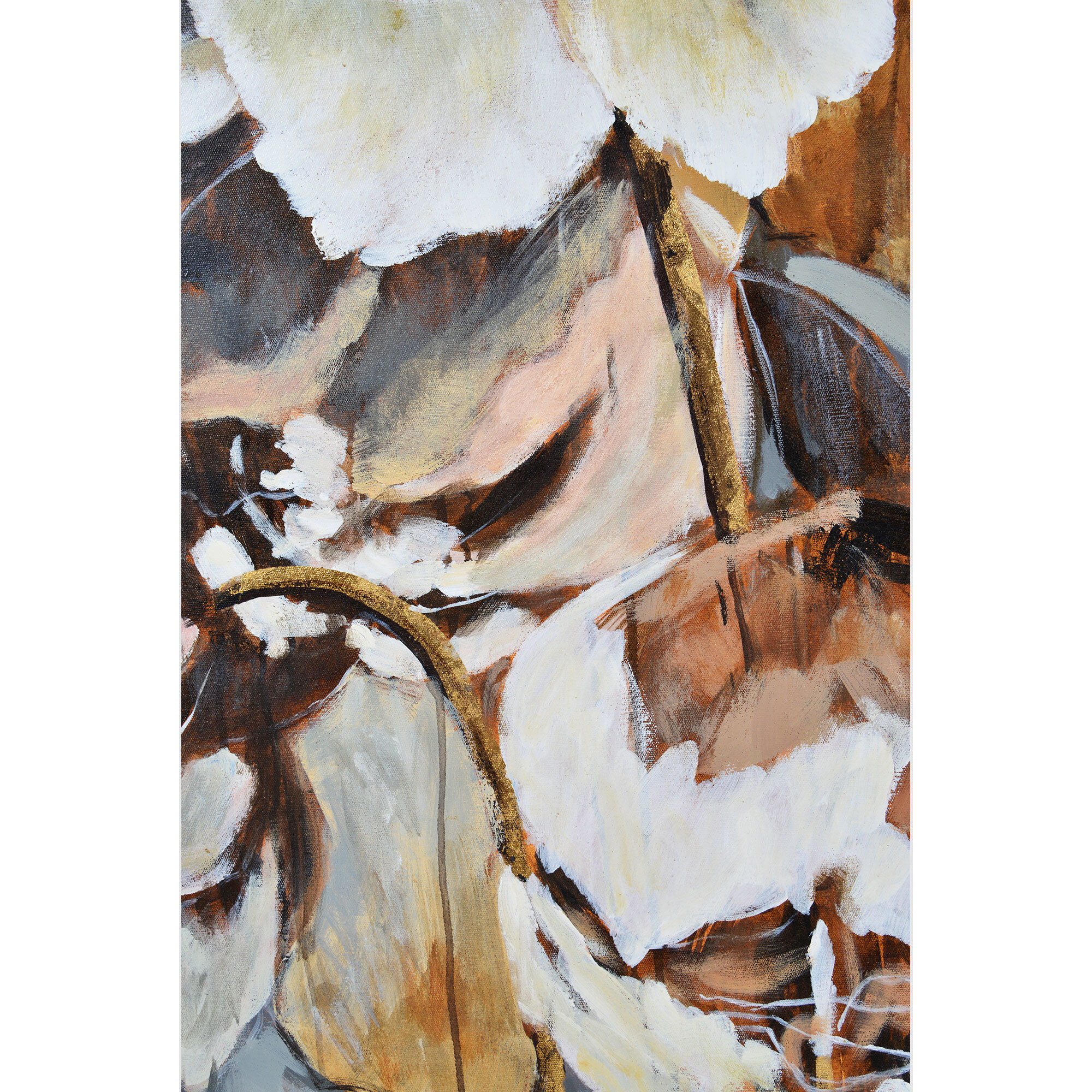 Fleurimont Texture and Gold Leaf Canvas Art