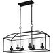 Thatcher 6 Light 36.5 inch Earth Black Island Light Ceiling Light, Outdoor Listed