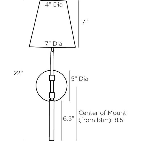McCoy 1 Light 5 inch English Bronze Sconce Wall Light