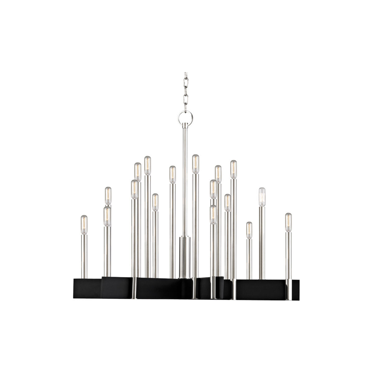Abrams 18 Light 33.5 inch Polished Nickel Chandelier Ceiling Light