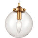 Altoona 1 Light 6 inch Matte Black with Antique Gold Mini Pendant Ceiling Light