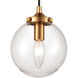 Altoona 1 Light 6 inch Antique Gold with Matte Black Mini Pendant Ceiling Light