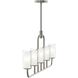 Mack 5 Light 46 inch Brushed Nickel Linear Chandelier Ceiling Light