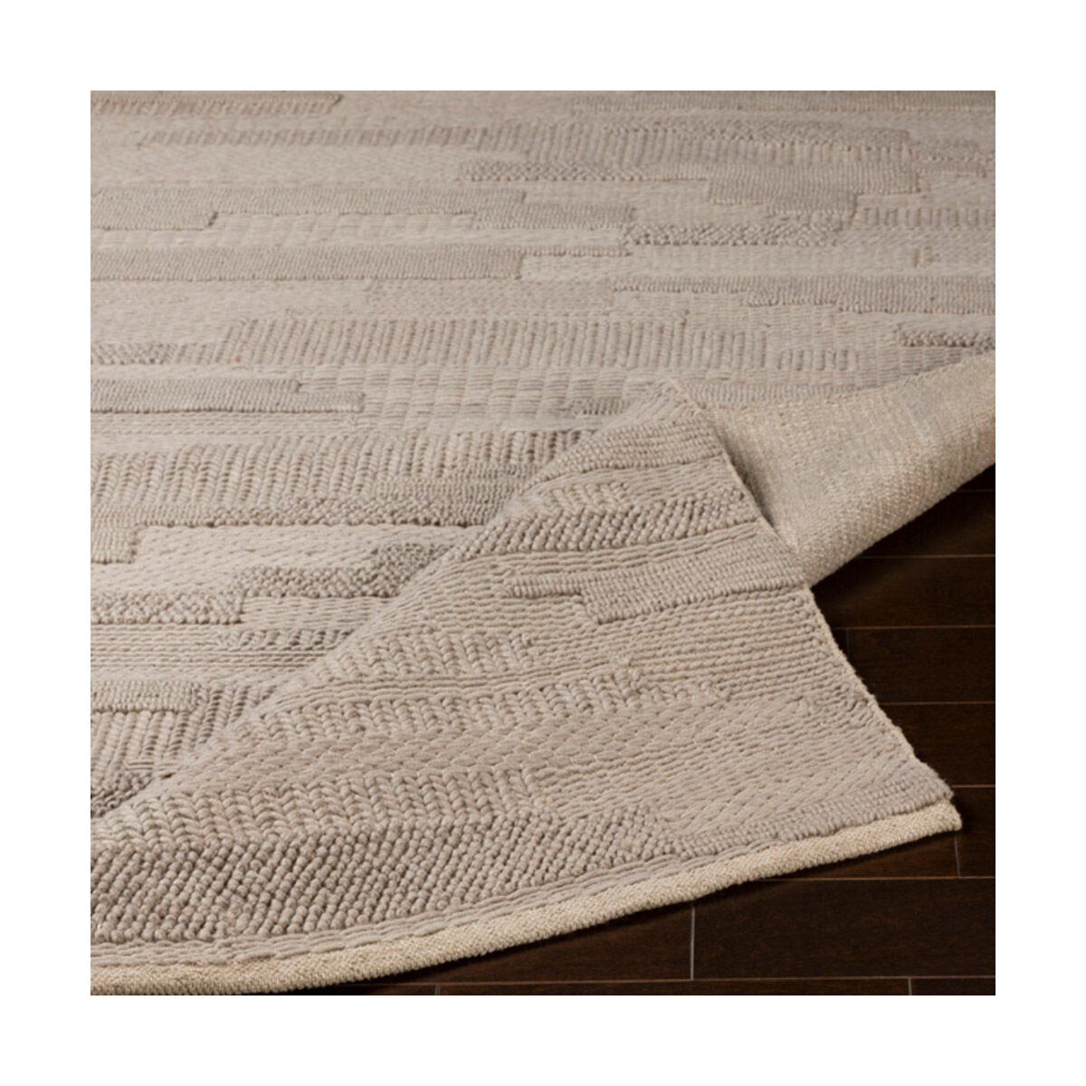 Cocoon 120 X 96 inch Gray Handmade Rug, Rectangle