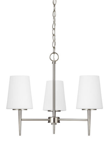 Driscoll 3 Light 20.5 inch Brushed Nickel Chandelier Ceiling Light