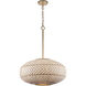 Zanzibar 4 Light 22 inch Soft Gold Pendant Ceiling Light