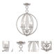 Arabella 4 Light 15 inch Polished Chrome Convertible Mini Chandelier/Ceiling Mount Ceiling Light