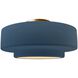 Radiance Collection - Tier LED 14.5 inch Midnight Sky and Brushed Brass Semi-Flush Ceiling Light in Dedicated LED, 14.5W x 7.25H, Form+Finish+Function