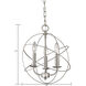 Williamsport 3 Light 13 inch Brushed Nickel Chandelier Ceiling Light