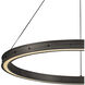 Althea LED 38 inch Satin Black Chandelier Ceiling Light