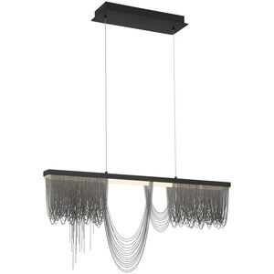 Tenda LED 3 inch Painted Brushed Black Chandelier Ceiling Light