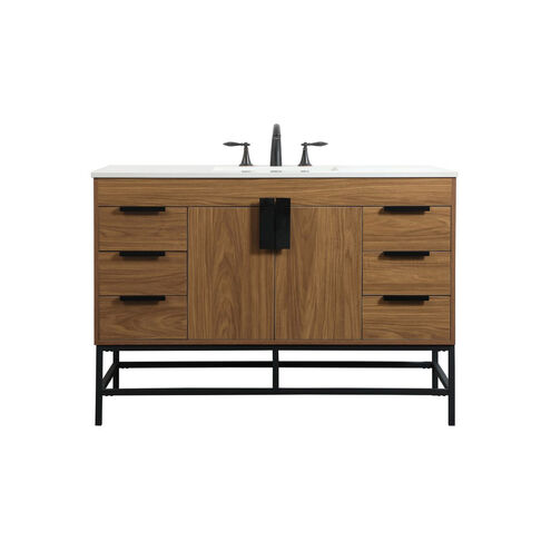 Eugene 48 X 22 X 34 inch Walnut Brown Vanity Sink Set