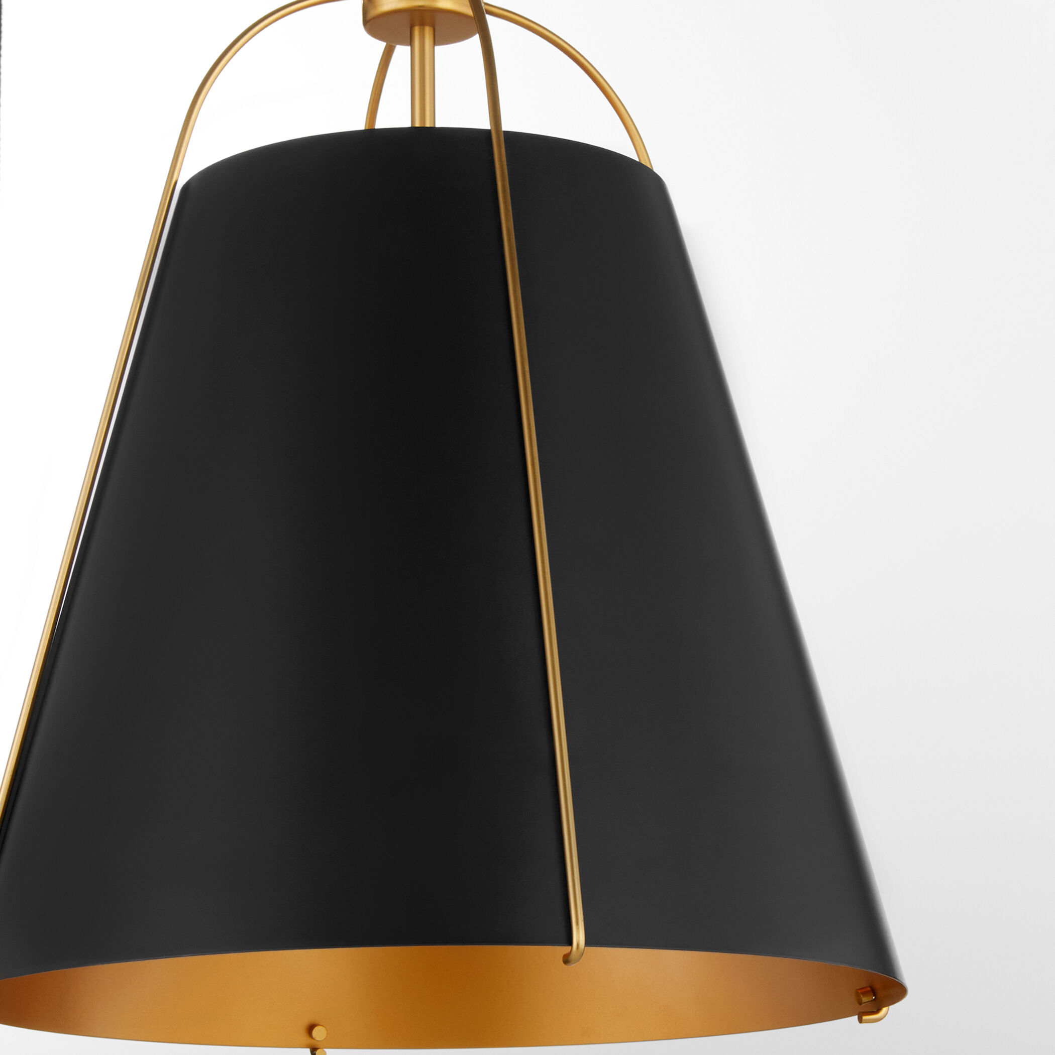 Jamie 3 Light 18 inch Matte Black and Aged Brass Pendant Ceiling Light
