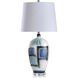 Rosalind 33 inch 100.00 watt Blue and White and Black Table Lamp Portable Light