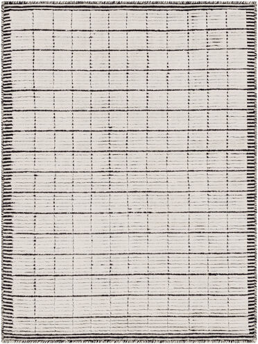 Carre 36 X 24 inch Black Rug in 2 x 3, Rectangle