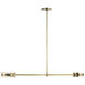 Kelly Wearstler Melange LED 63 inch Antique-Burnished Brass Linear Pendant Ceiling Light